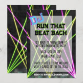 DJ Run dat Beat vrijgezellenfeest Kaart (Voorkant / Achterkant)