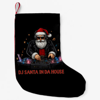 DJ Santa In Da House Christmas Stockings Kleine Kerstsok