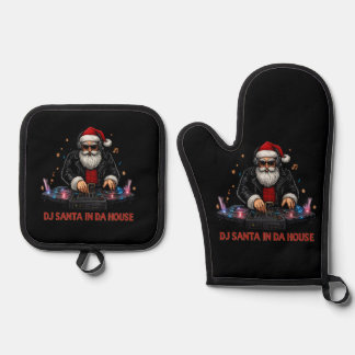 DJ Santa In Da House Potholder Set