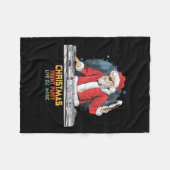 DJ Santa Party Club Fleece Deken (Voorkant (Horizontaal))