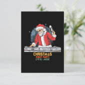 DJ Santa Party Club Kaart (Staand voorkant)