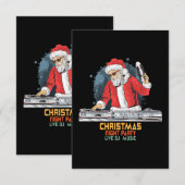 DJ Santa Party Club Kaart (Voorkant / Achterkant)