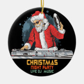 DJ Santa Party Club Keramisch Ornament (Voorkant)