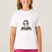 DJ Schaap Draaitafels Kinderen T-shirt (Voorkant)