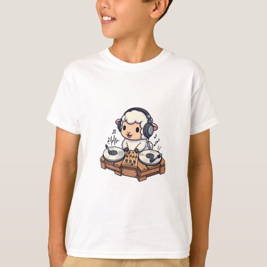 DJ Schaap Muzikant Kinderen T-shirt (Voorkant)