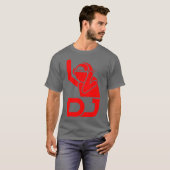 DJ Schattige Disc Jockeys Muziek Compositie Grappi T-shirt (Voorkant volledig)