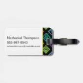 DJ Scooby-Doo Pattern Bagagelabel (Achterkant horizontaal)