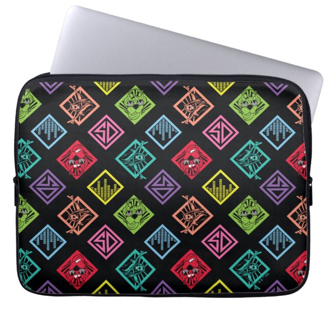DJ Scooby-Doo Pattern Laptop Sleeve (Voorkant)