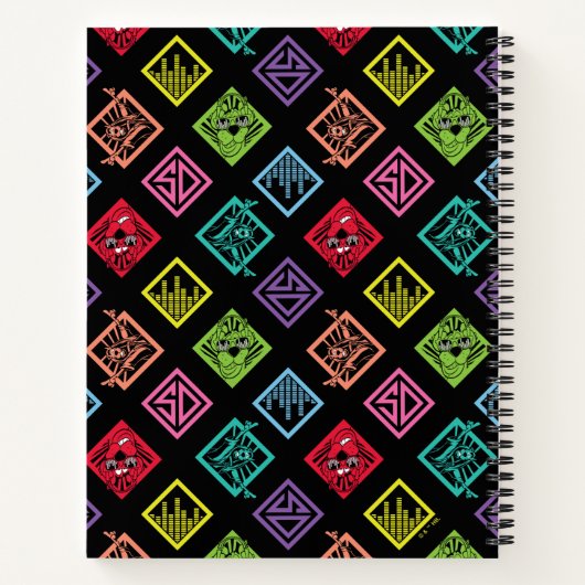 DJ Scooby-Doo Pattern Notitieboek (Achterkant)