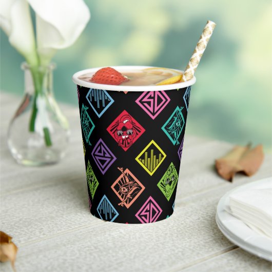 DJ Scooby-Doo Pattern Papieren Bekers (Insitu)