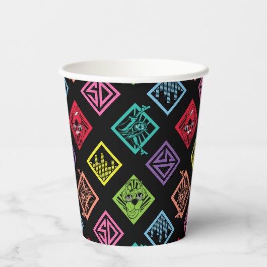 DJ Scooby-Doo Pattern Papieren Bekers (Achterkant)