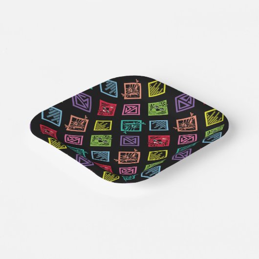 DJ Scooby-Doo Pattern Papieren Bordje (Gebogen)