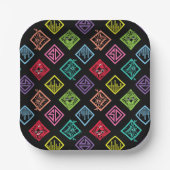 DJ Scooby-Doo Pattern Papieren Bordje (Voorkant)