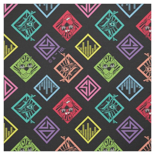 DJ Scooby-Doo Pattern Stof (Swatch)