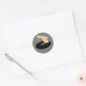 DJ Scratch Ronde Sticker (Envelop)