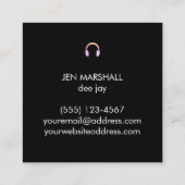 DJ script op faux holografische kleuren Vierkante Visitekaartje (Achterkant)