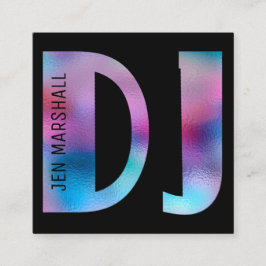 DJ-script voor faux holografisch effect Vierkante Visitekaartje