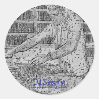 DJ Seismic - Muziek maken! Ronde Sticker