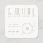 DJ set musical sjabloon cover Vierkante Visitekaartje (Achterkant)