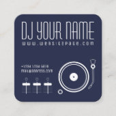 DJ set musical sjabloon cover Vierkante Visitekaartje (Voorkant)