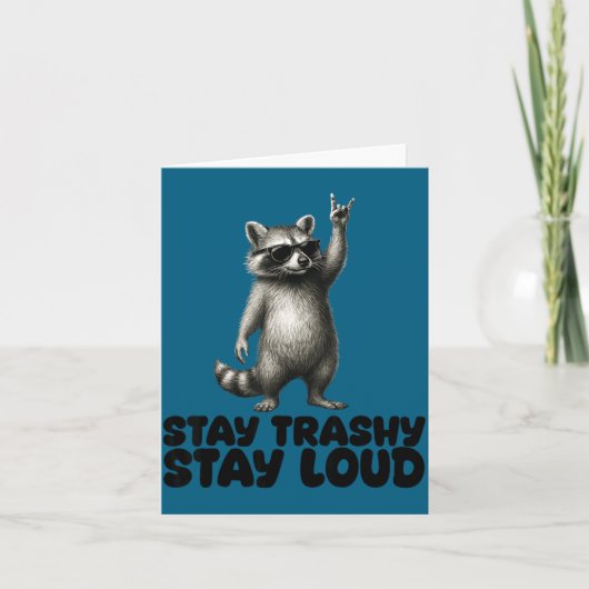 DJ Shades Trash Raccoon Rock Panda Kaart (Voorkant)