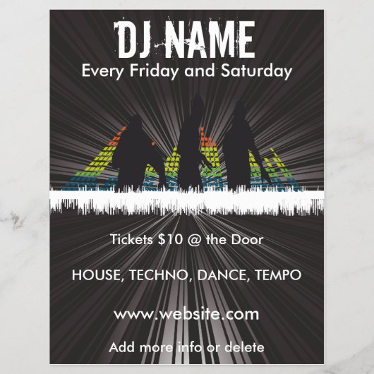 DJ Shadows Music Flyer (Achterkant)