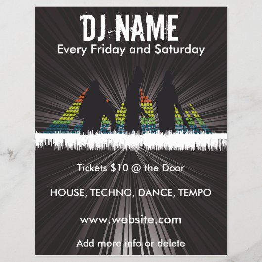 DJ Shadows Music Flyer (Voorkant)