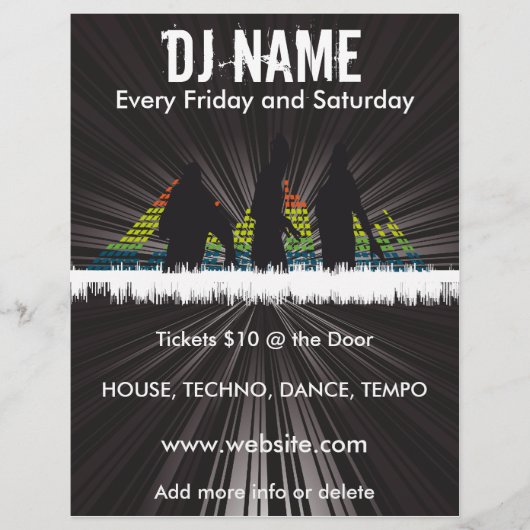 DJ Shadows Music Flyer (Voorkant)