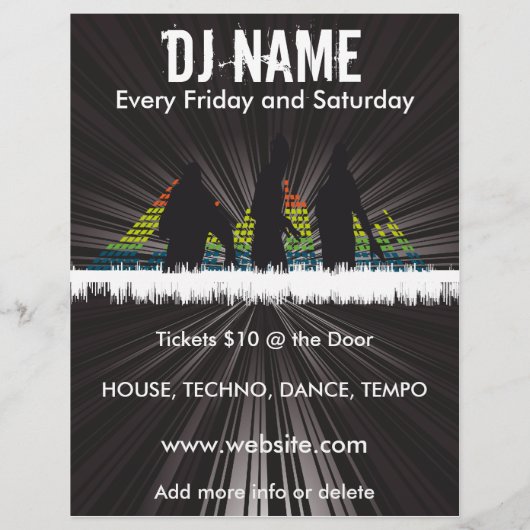 DJ Shadows Music Flyer (Achterkant)