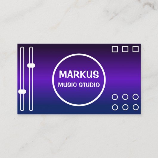 DJ Singer Promoter Songwriter Professionele Muziek Visitekaartje (Voorkant)