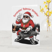 DJ Sinterklaas Kerstmis Kaart (Gele Bloem)
