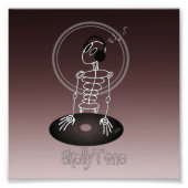 DJ Skeleton Foto Afdruk (Voorkant)