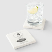 DJ Skeleton Stenen Onderzetter (Zijkant)