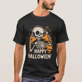 DJ Skeleton's Happy Halloween T-shirt (Voorkant)