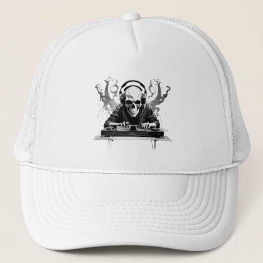DJ Skull Music Trucker Pet (Voorkant)