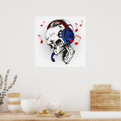 DJ Skull Poster (Keuken)