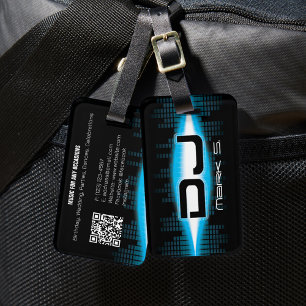 DJ Sky Blue Bagagelabel met QR code