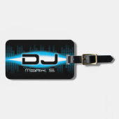 DJ Sky Blue Bagagelabel met QR code (Voorkant horizontaal)