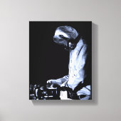 DJ Sloth Canvas afdrukken (Voorkant)