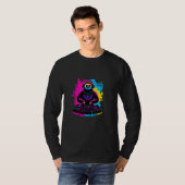 DJ Sloth Graffiti Stijl - Chill EDM Dier met Co T-shirt (Voorkant volledig)