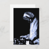 DJ Sloth T-Shirt Bedankkaart (Voorkant / Achterkant)