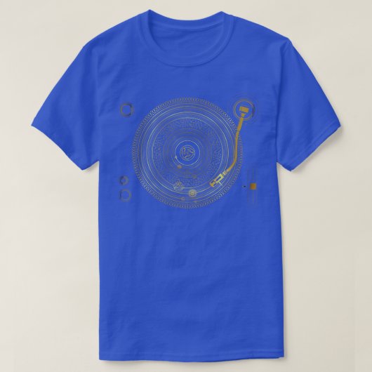 DJ Solar System EDM Platenspeler print T-shirt (Design voorkant)