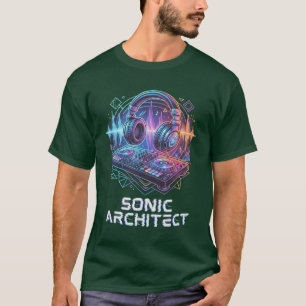 DJ Sonic Architect Neon DJ-koptelefoon en mixer T-shirt