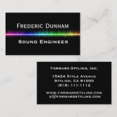 DJ Sound Engineer Music Rainbow-Visitekaartjes Visitekaartje (Voorkant / Achterkant)