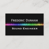 DJ Sound Engineer Music Rainbow-Visitekaartjes Visitekaartje (Voorkant)