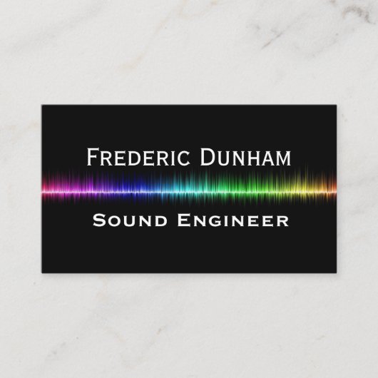 DJ Sound Engineer Music Rainbow-Visitekaartjes Visitekaartje (Voorkant)