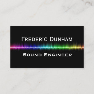 DJ Sound Engineer Muziek Regenboog Visitekaartjes