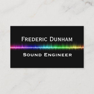 DJ Sound Engineer Muziek Regenboog Visitekaartjes