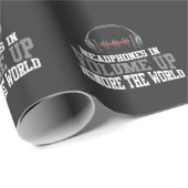 DJ Sound Headphones Volume omhoog negeren Wereld m Cadeaupapier (Rol Hoek)