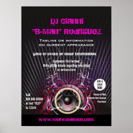 DJ Speaker Rays-Poster voor speciale acties Poster